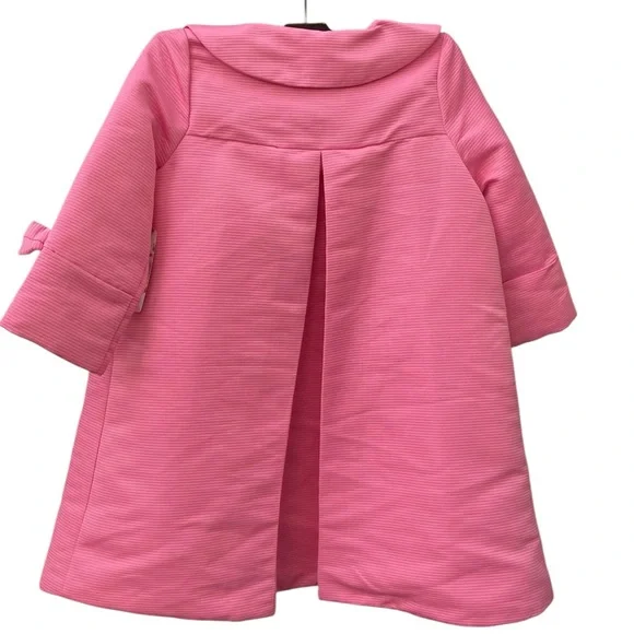 Tommy Bahama Girl’s Pink Dress Jacket Bow Accents One Button Closure NEW - Picture 2 of 9